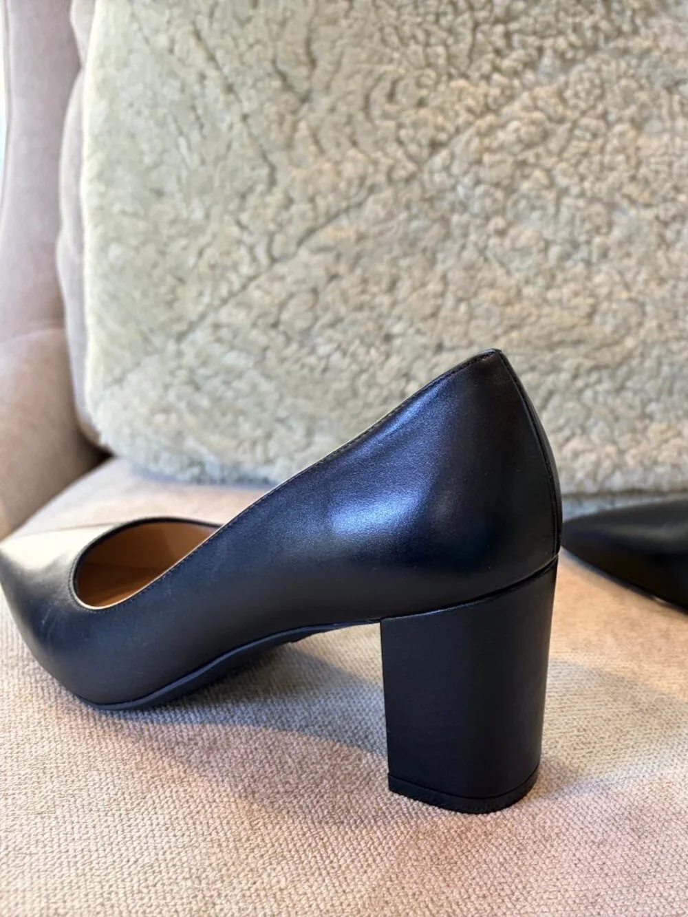 Stuart Weitzman Stuart Power Block Heel 75 Black NWT - Picture 6 of 6